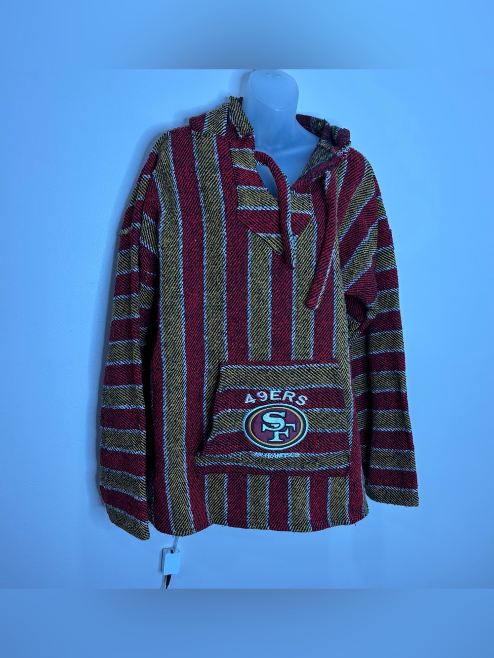 San Francisco 49ers Striped Baja Hoodie Red & Gold size XL Sporty football